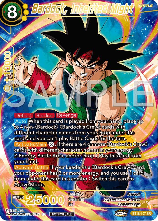 Bardock, Inherited Might (Championship 2024 Finals Pack) (Gold Stamped) BT18-107 card from Tournament Promotion Cards