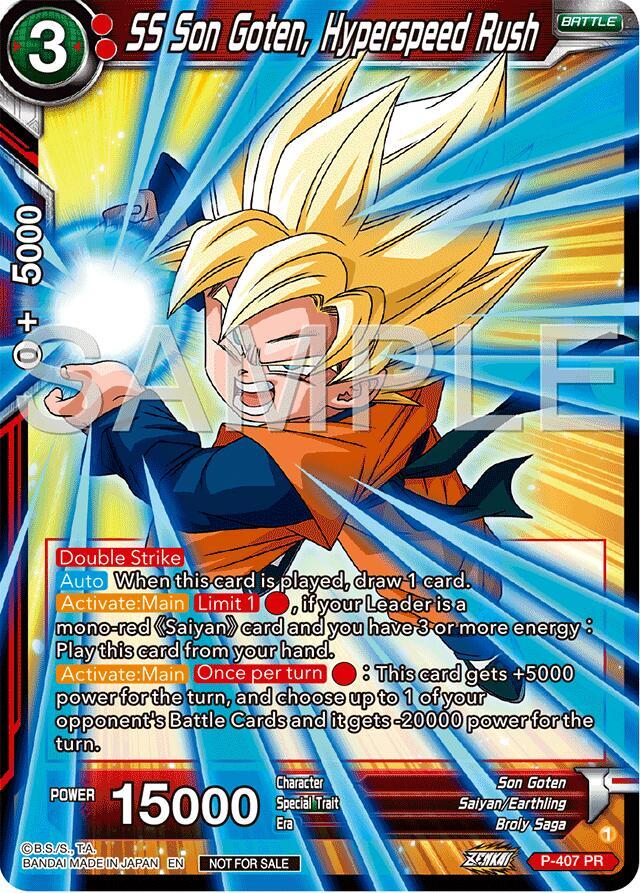 SS Son Goten, Hyperspeed Rush (Championship 2024 Finals Pack) P-407 card from Tournament Promotion Cards