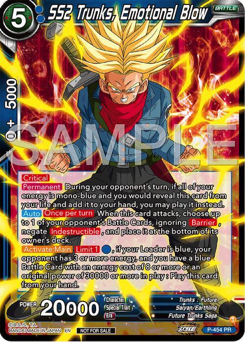 SS2 Trunks, Emotional Blow (Championship 2024 Finals Pack) P-454 card from Tournament Promotion Cards