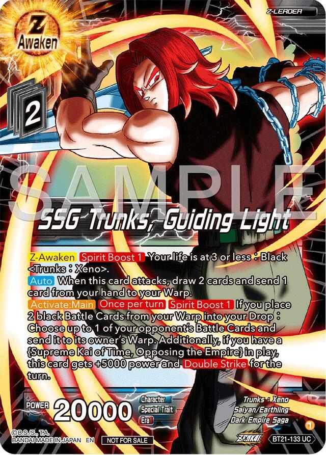 SSG Trunks, Guiding Light (Championship 2024 Finals Zenkai Pack) BT21-133 card from Tournament Promotion Cards