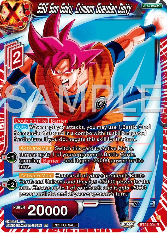SSG Son Goku, Crimson Guardian Deity (Championship 2024 Finals Zenkai Pack) BT24-004 card from Tournament Promotion Cards