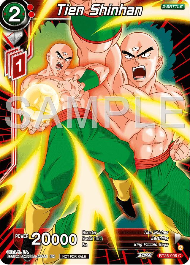 Tien Shinhan (Championship 2024 Finals Zenkai Pack) BT25-006 card from Tournament Promotion Cards