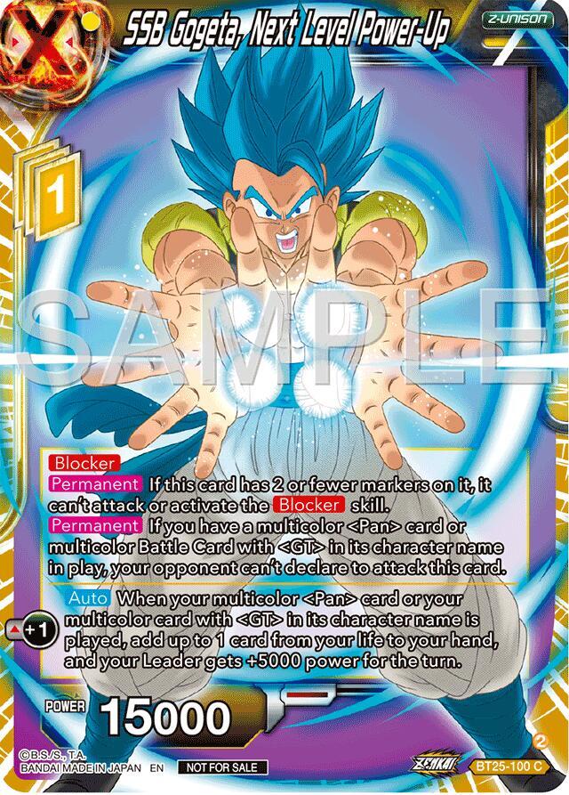 SSB Gogeta, Next Level Power-Up (Championship 2024 Finals Zenkai Pack) BT25-100 card from Tournament Promotion Cards
