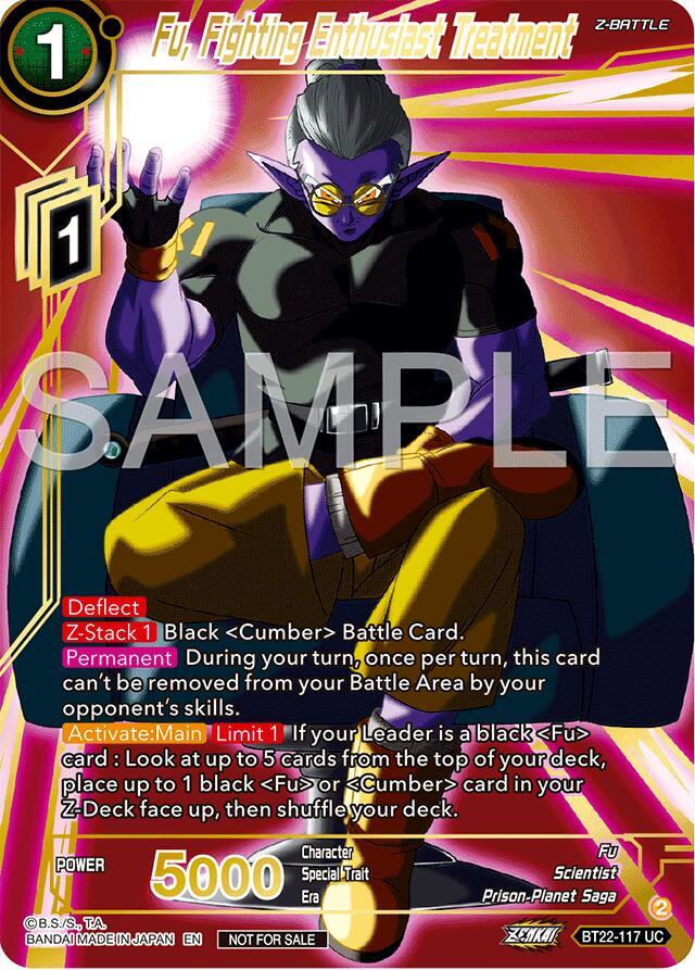 Fu, Fighting Enthusiast Treatment (Championship 2024 Finals Zenkai Pack) (Gold Stamped) BT22-117 card from Tournament Promotion Cards