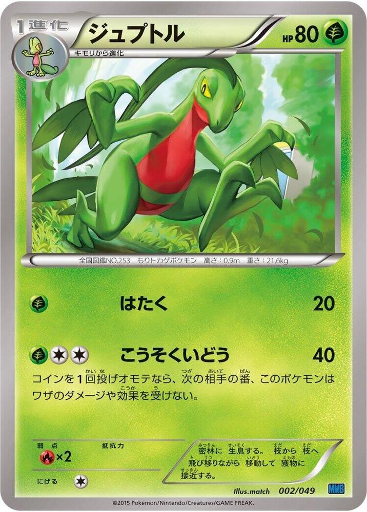 Grovyle 002/049 card from M Master Deck Build Box Speed Style