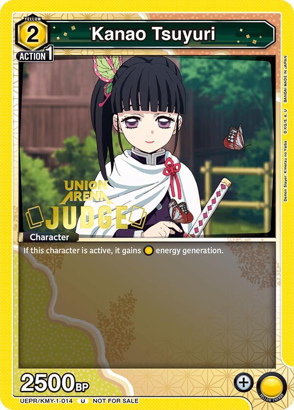 Kanao Tsuyuri (Judge Pack) UEPR/KMY-1-014 card from Union Arena Promotion Cards