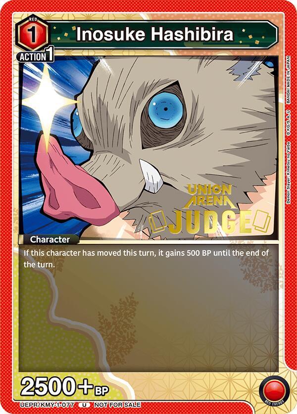 Inosuke Hashibira (Judge Pack) UEPR/KMY-1-077 card from Union Arena Promotion Cards