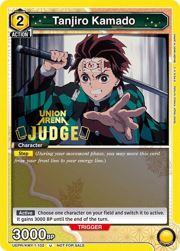 Tanjiro Kamado (Judge Pack) UEPR/KMY-1-102 card from Union Arena Promotion Cards