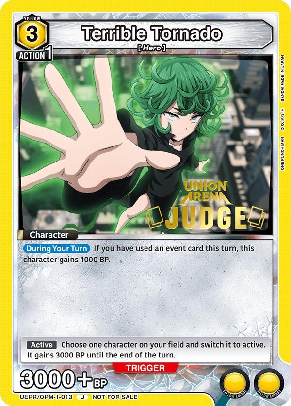 Terrible Tornado (Judge Pack) UEPR/OPM-1-013 card from Union Arena Promotion Cards