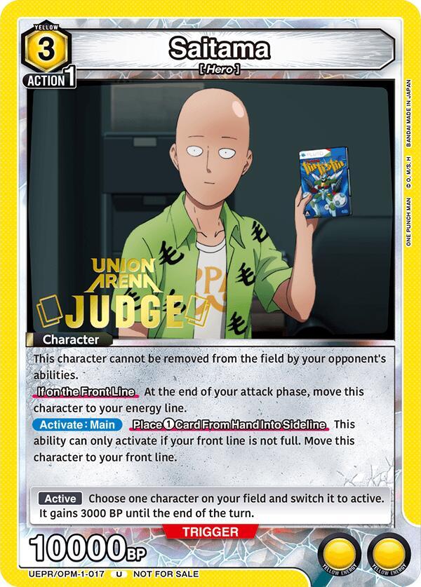 Saitama (Judge Pack) UEPR/OPM-1-017 card from Union Arena Promotion Cards