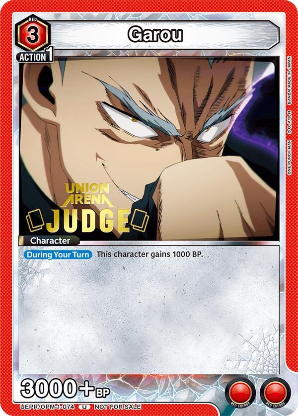 Garou (Judge Pack) UEPR/OPM-1-074 card from Union Arena Promotion Cards