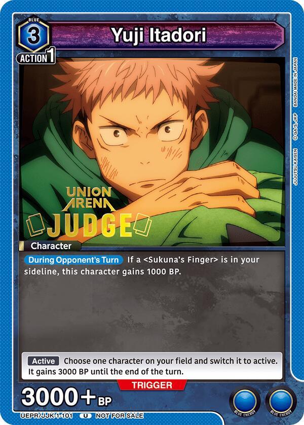 Yuji Itadori (Judge Pack) UEPR/JJK-1-101 card from Union Arena Promotion Cards
