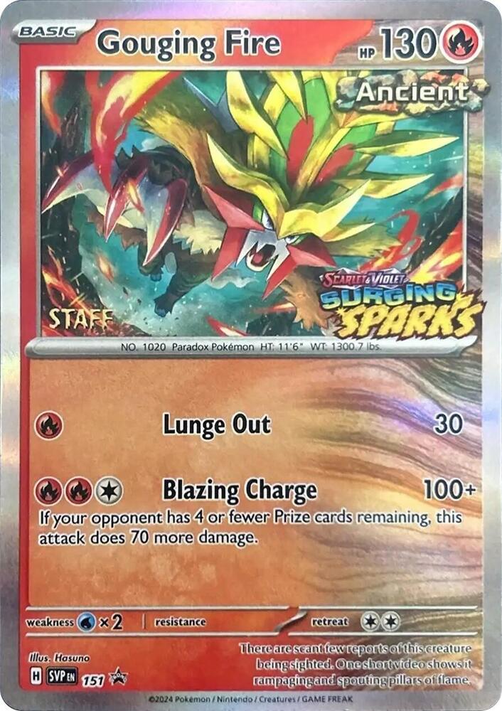 Gouging Fire (Staff) 151 card from SV: Scarlet & Violet Promo Cards