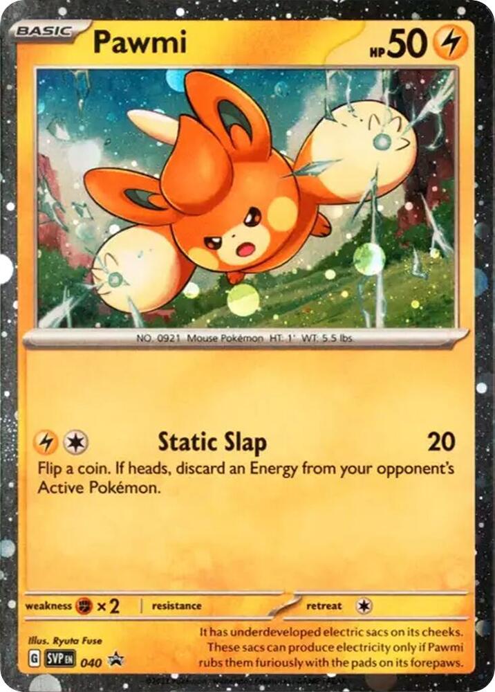 Pawmi (Cosmos Holo) 040 card from SV: Scarlet & Violet Promo Cards