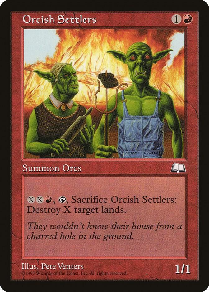 Orcish Settlers card from Weatherlight