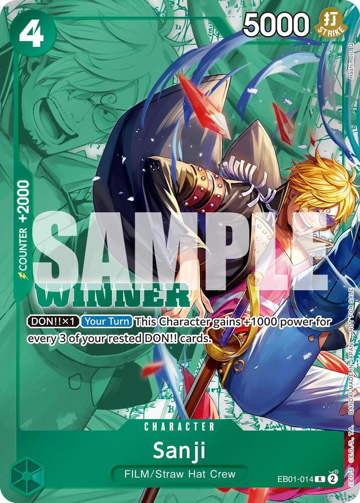Sanji (Winner Pack 2025 Vol. 1) EB01-014 card from One Piece Promotion Cards