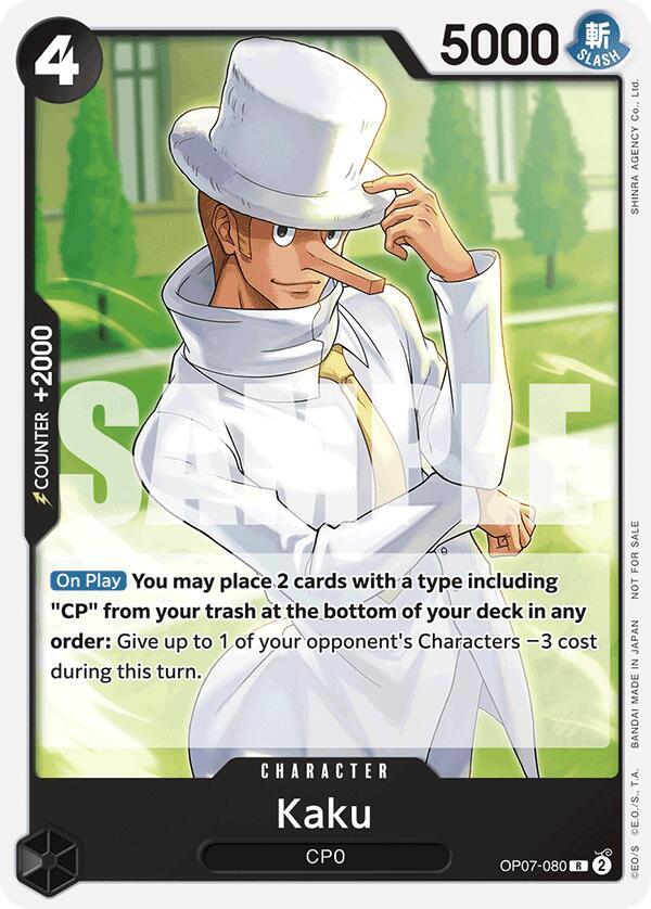 Kaku (Tournament Pack 2025 Vol. 1) OP07-080 card from One Piece Promotion Cards