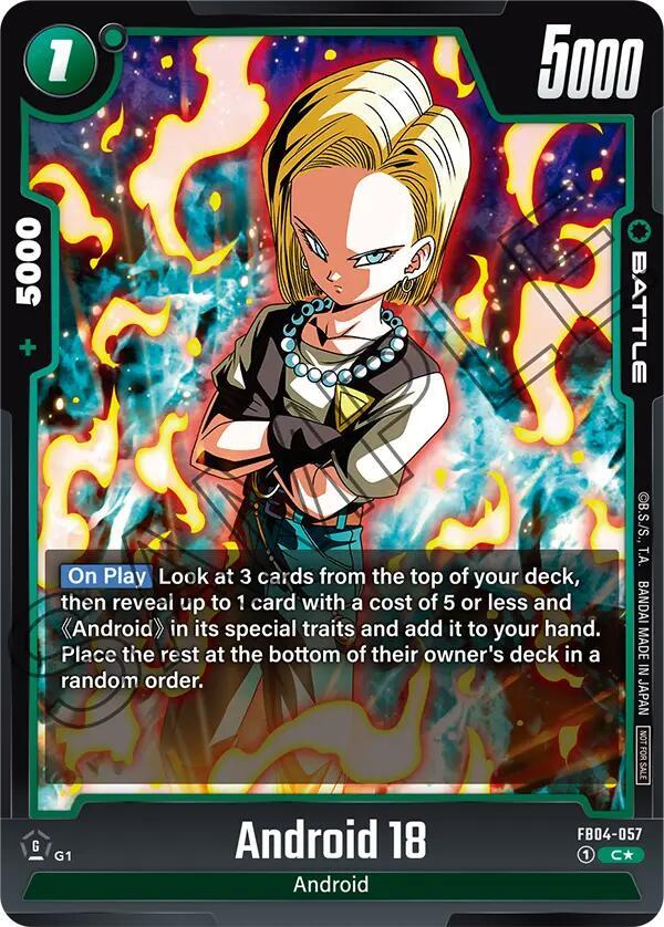 Android 18 (Tournament Pack 05) FB04-057 card from Tournament and Championship Promos