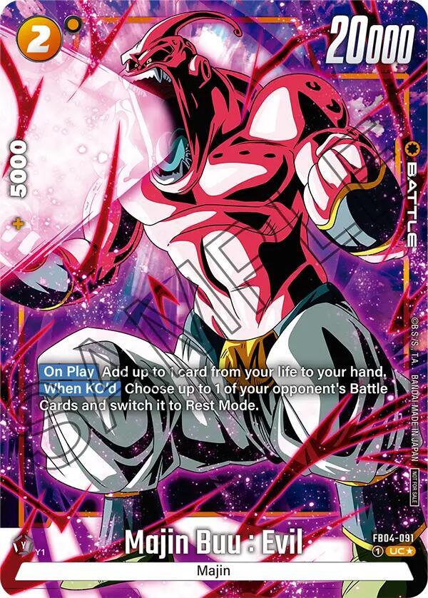 Majin Buu : Evil (Tournament Pack -Winner- 05) FB04-091 card from Tournament and Championship Promos