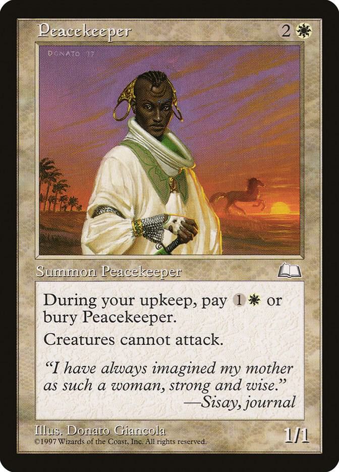 Peacekeeper card from Weatherlight