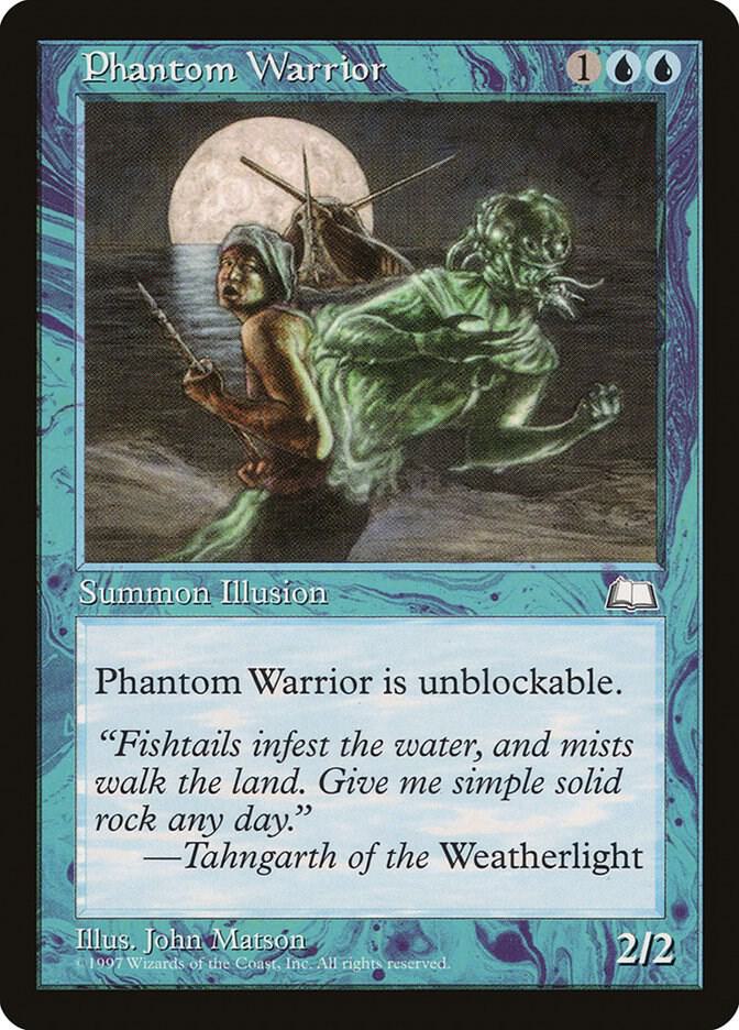 Phantom Warrior card from Weatherlight