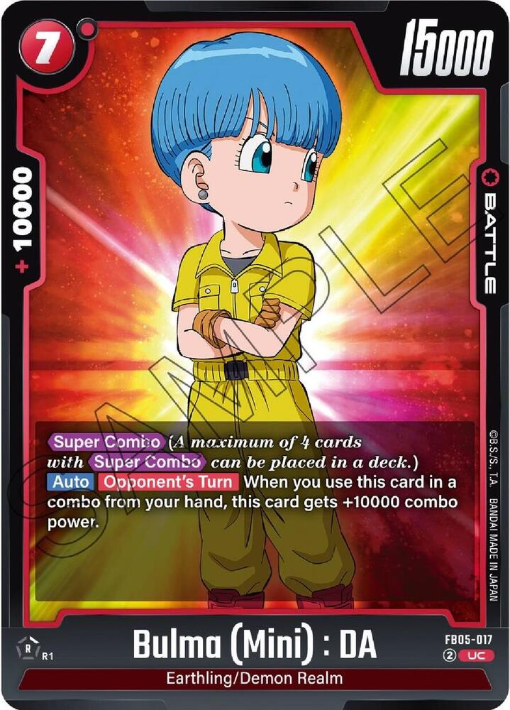Bulma (Mini) : DA FB05-017 card from New Adventure