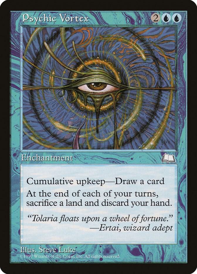 Psychic Vortex card from Weatherlight