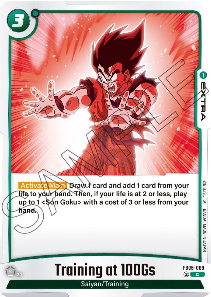 Training at 100Gs FB05-069 card from New Adventure