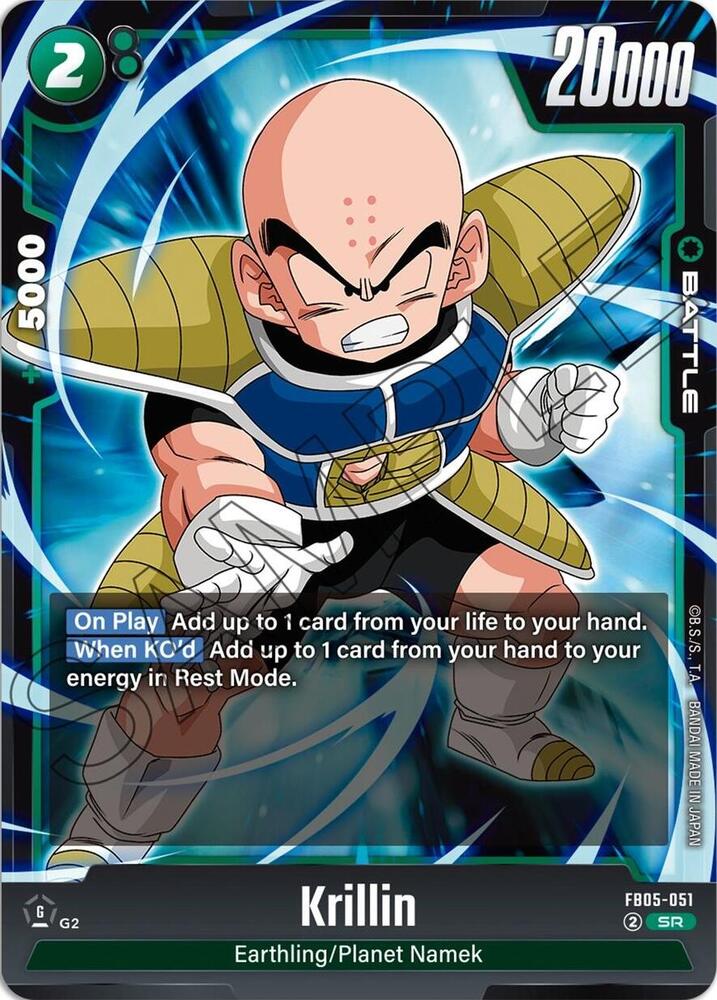 Krillin FB05-051 card from New Adventure
