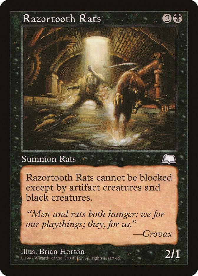 Razortooth Rats card from Weatherlight