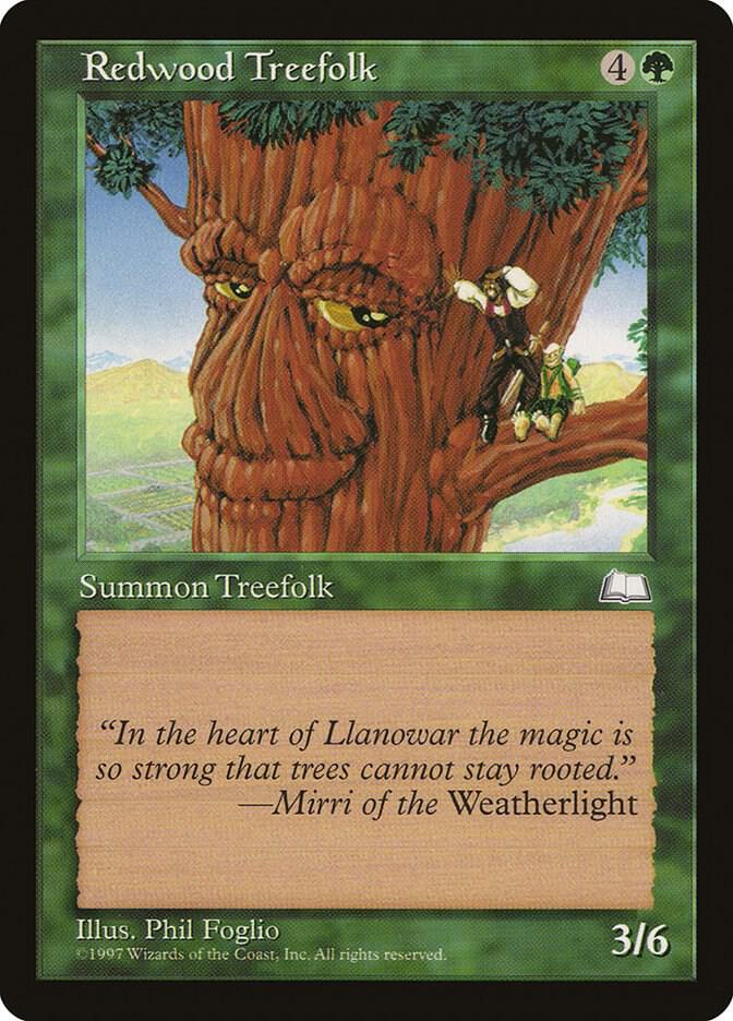 Redwood Treefolk card from Weatherlight