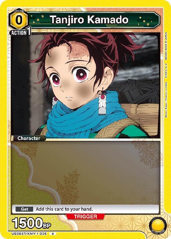Tanjiro Kamado UE05ST/KMY-1-005 card from UE05ST: Demon Slayer: Kimetsu no Yaiba Starter Deck