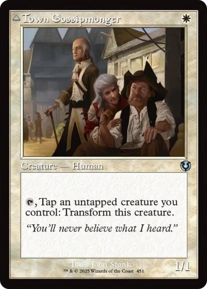 Town Gossipmonger (Retro Frame) 451 card from Innistrad Remastered