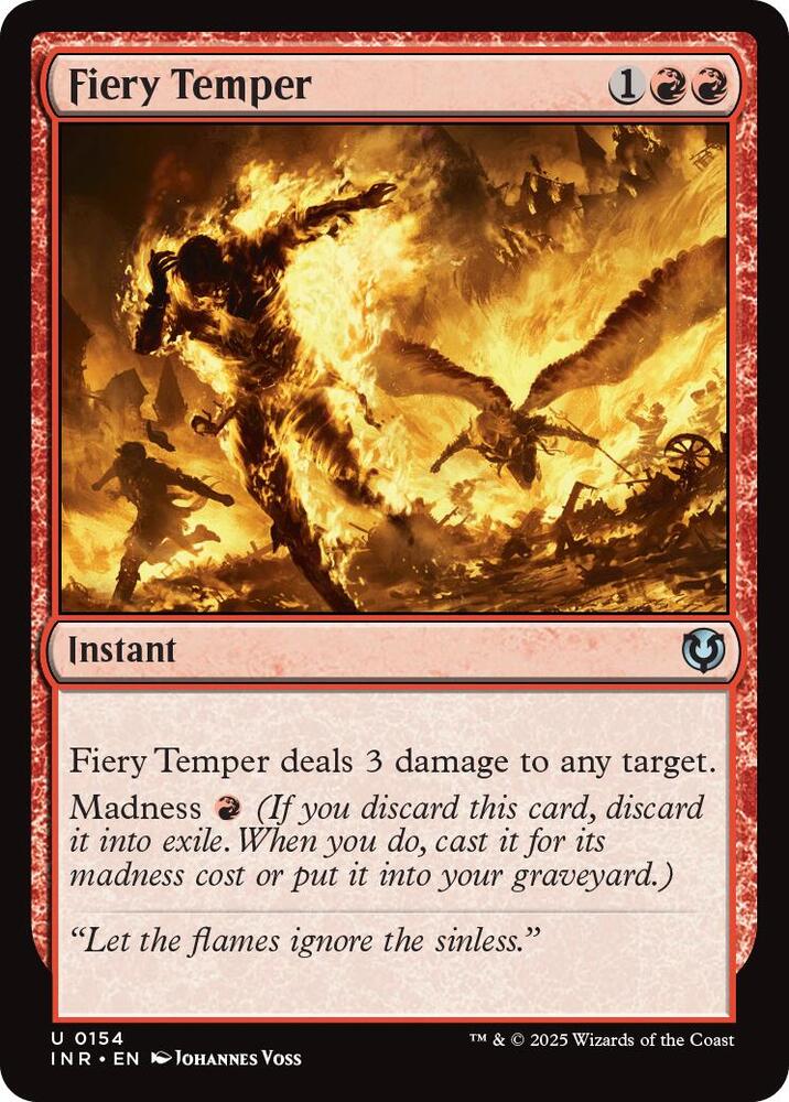Fiery Temper 154 card from Innistrad Remastered