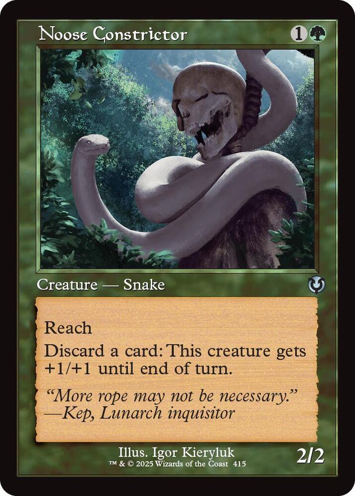 Noose Constrictor (Retro Frame) 415 card from Innistrad Remastered