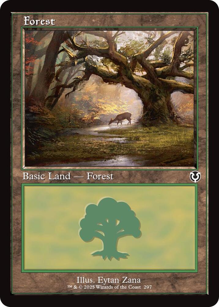Forest (Retro Frame) 297 card from Innistrad Remastered