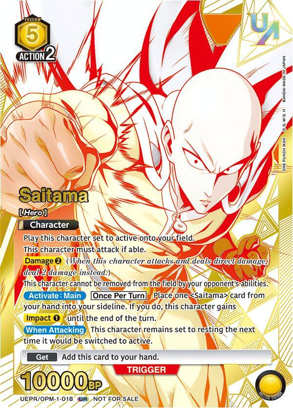 Saitama UEPR/OPM-1-018 card from Union Arena Promotion Cards