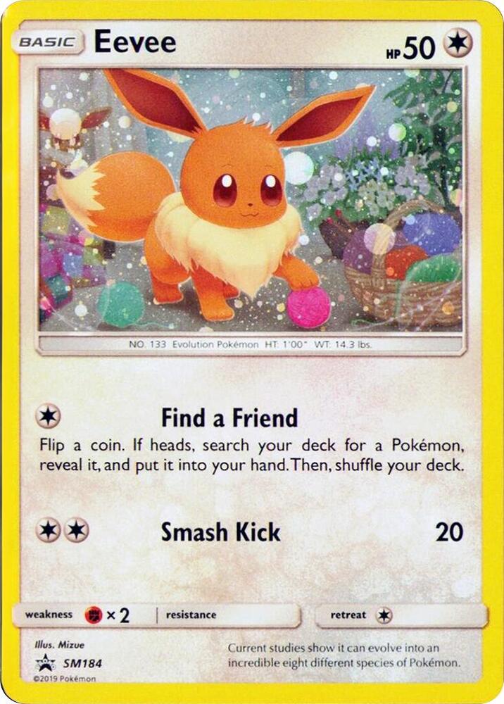 Eevee (Cosmos Holo) SM184 card from SM Promos