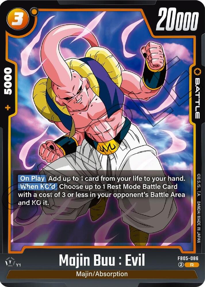 Majin Buu : Evil FB05-086 card from New Adventure
