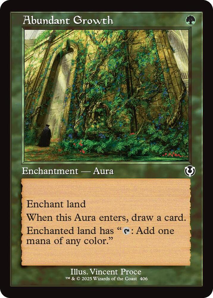 Abundant Growth (Retro Frame) 406 card from Innistrad Remastered