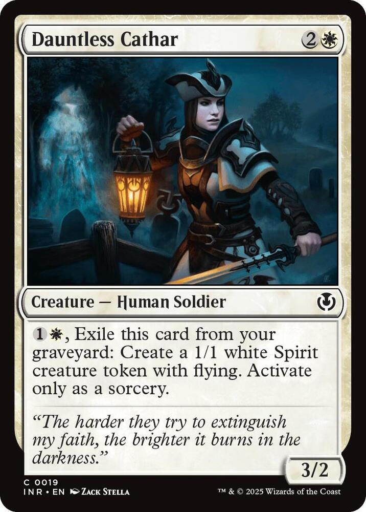 Dauntless Cathar 19 card from Innistrad Remastered