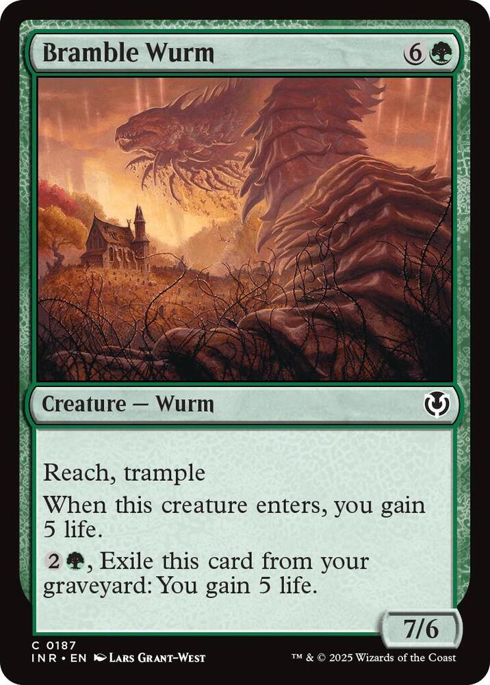 Bramble Wurm 187 card from Innistrad Remastered