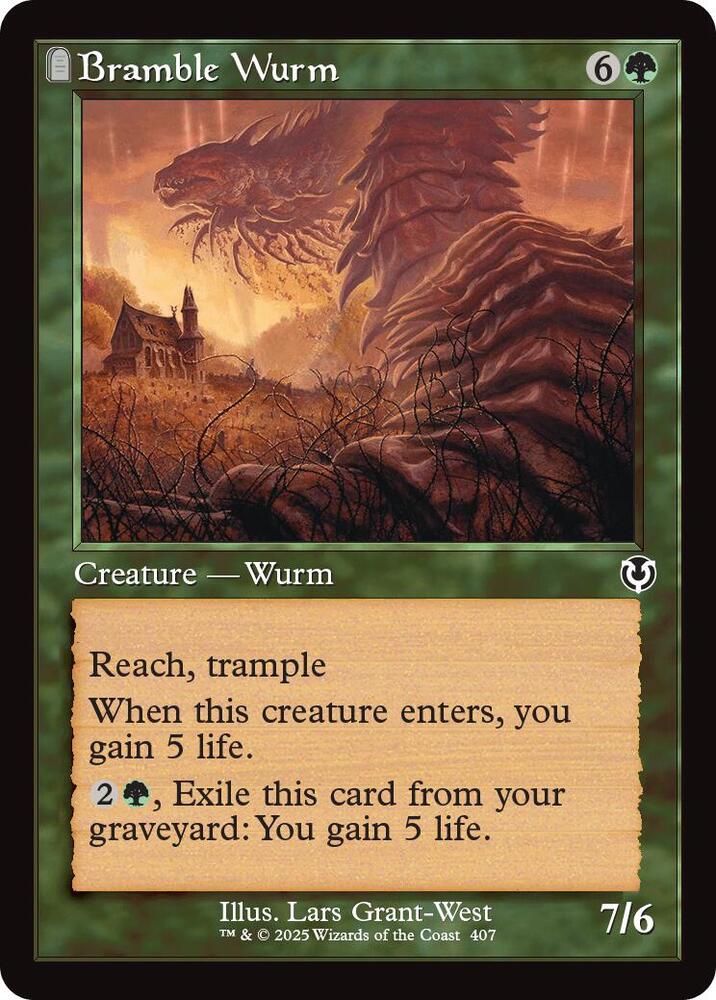 Bramble Wurm (Retro Frame) 407 card from Innistrad Remastered