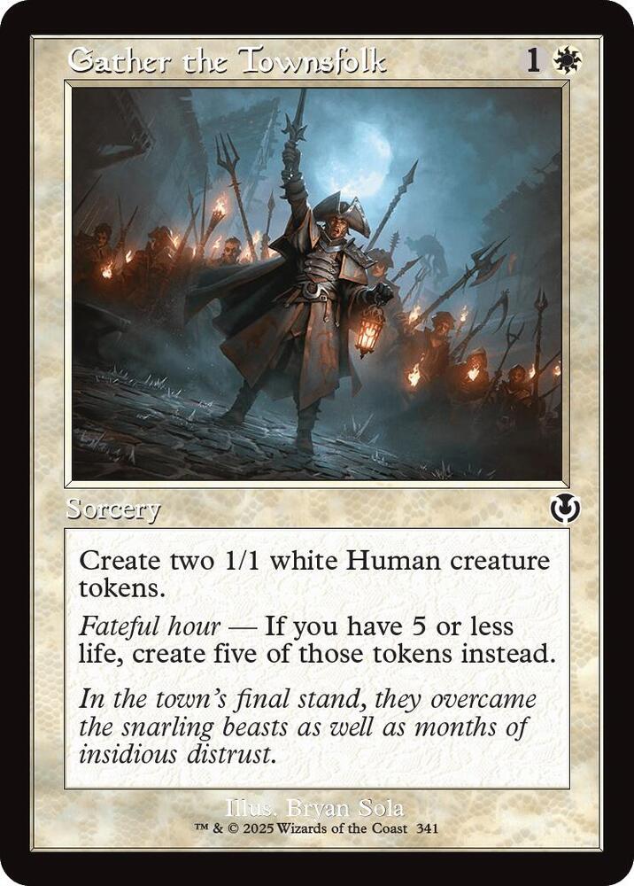 Gather the Townsfolk (Retro Frame) 341 card from Innistrad Remastered