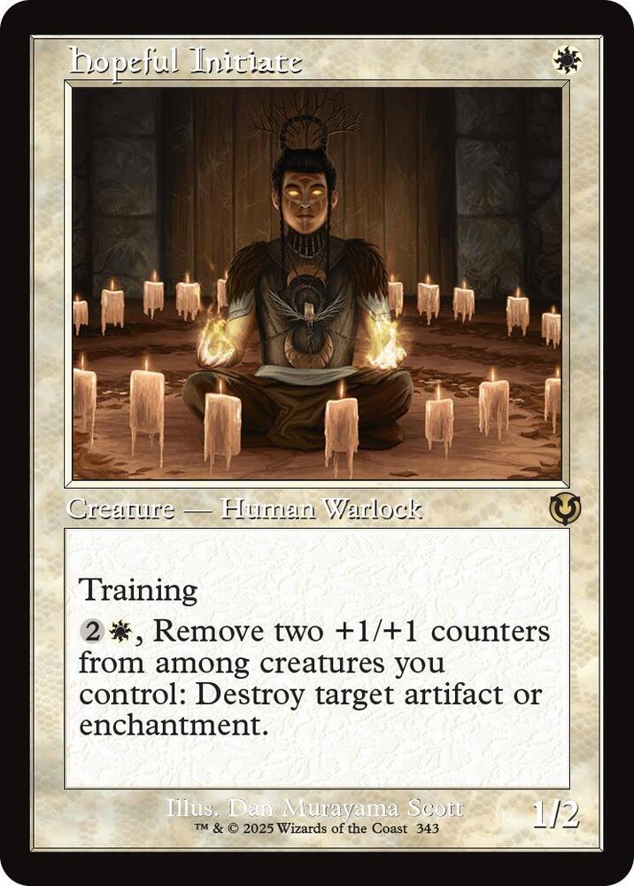 Hopeful Initiate (Retro Frame) 343 card from Innistrad Remastered