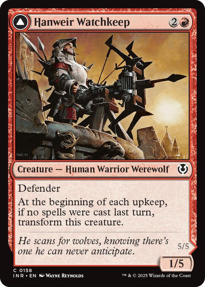 Hanweir Watchkeep 158 card from Innistrad Remastered