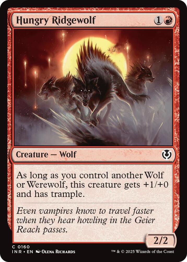 Hungry Ridgewolf 160 card from Innistrad Remastered