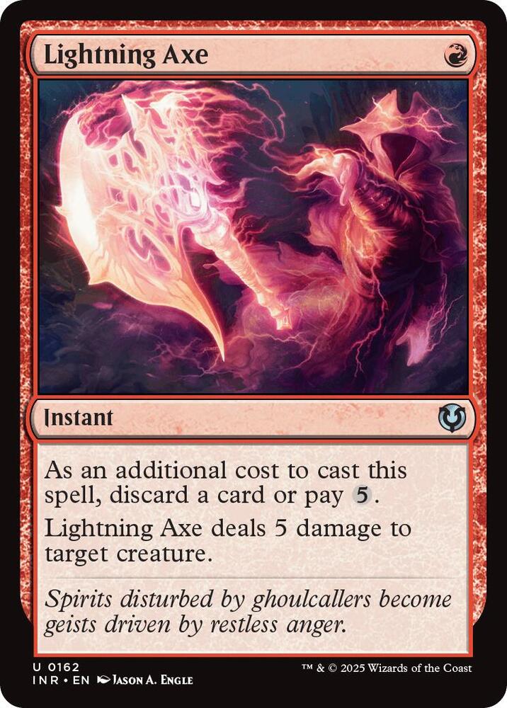 Lightning Axe 162 card from Innistrad Remastered