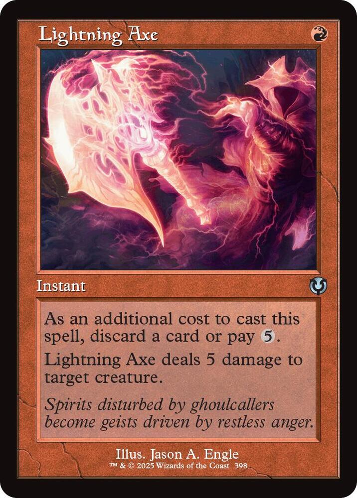 Lightning Axe (Retro Frame) 398 card from Innistrad Remastered