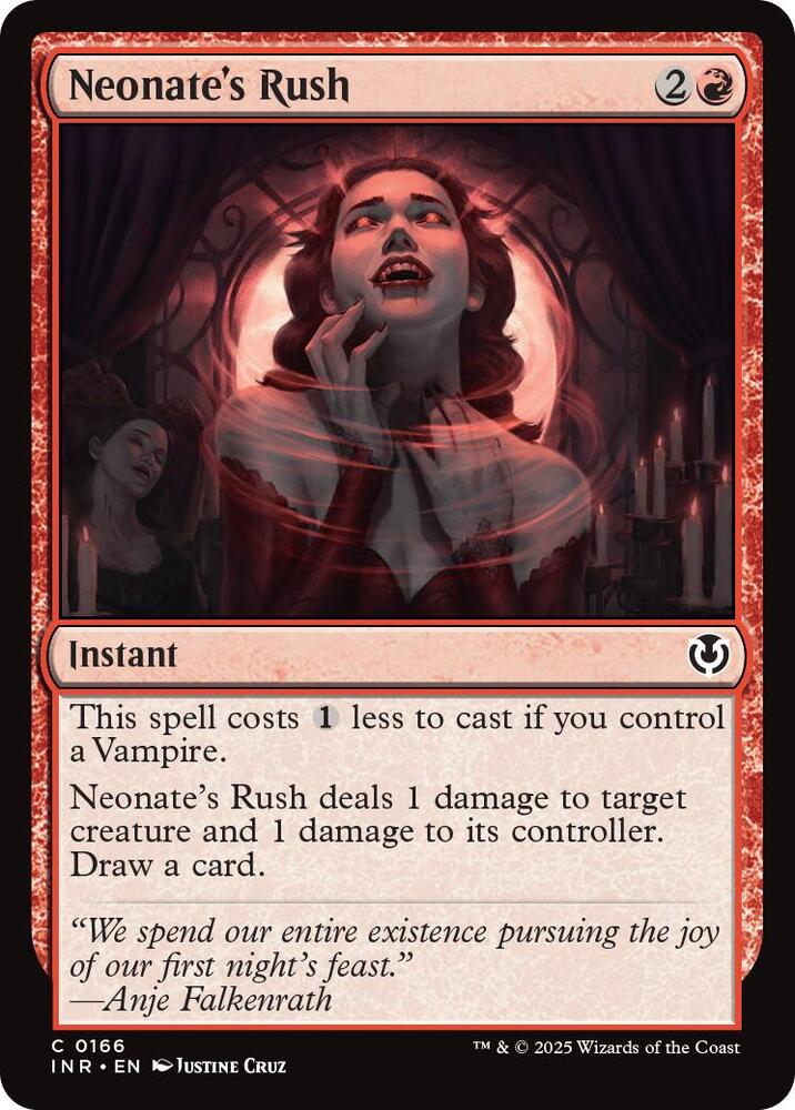 Neonate's Rush 166 card from Innistrad Remastered